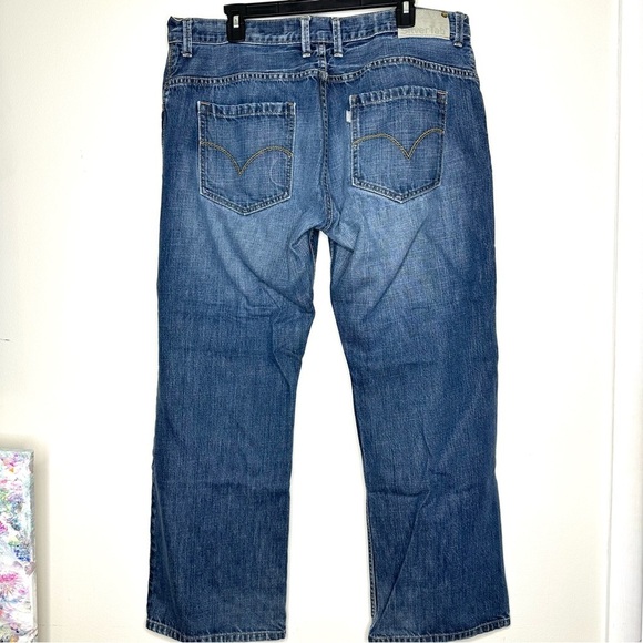 Levis SilverTab Vintage Y2K Baggy Stone Wash  Denim Hiphop Jnco Jeans 38x30 - Picture 3 of 12